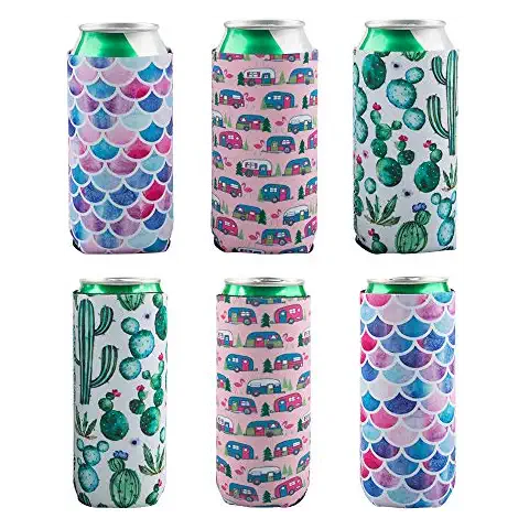 AIFUDA 6 piezas Slim Can Cooler Cover