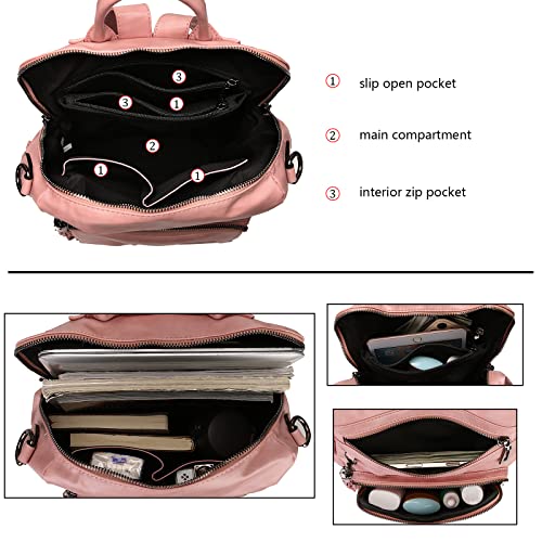 Image of Uromee Travel Backpack Purse for Women Vegan Leather Ladies Fashion Tassel Shoulder Bag Convertible