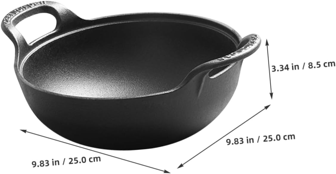 Ergonomic Handle Cast Iron Pot Cooking Boiler Outdoor Hot Pot Cast Iron Cookware