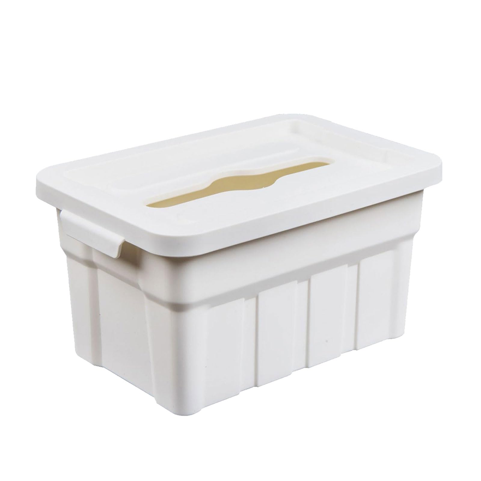 Jazuaiao Retro Industrial Desktop Tissue Box Holder with Spring Loaded Base and Large Capacity Container Retro Industrial Box
