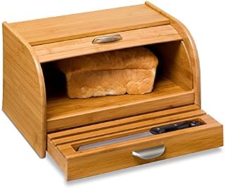 Honey-Can-Do KCH-01081 Bamboo Bread Box, Bamboo