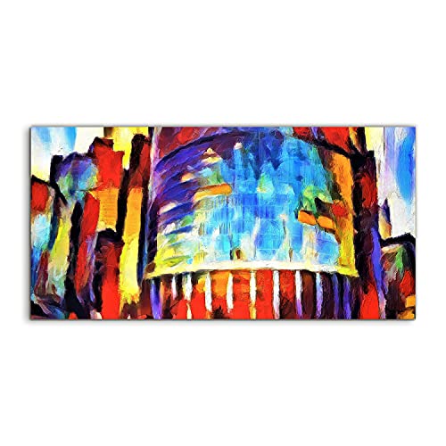 Tableau sur verre Skyscrapers city 120x60cm pour illuminer un mur sombre