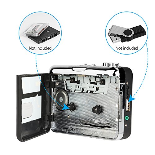 Feir Cassette Converter Portable Cassette to MP3 Converter Stereo USB Cassette Digital Tape MP3 Music Player to MP3 Format with Headphones No PC Required - Thumbnail 5