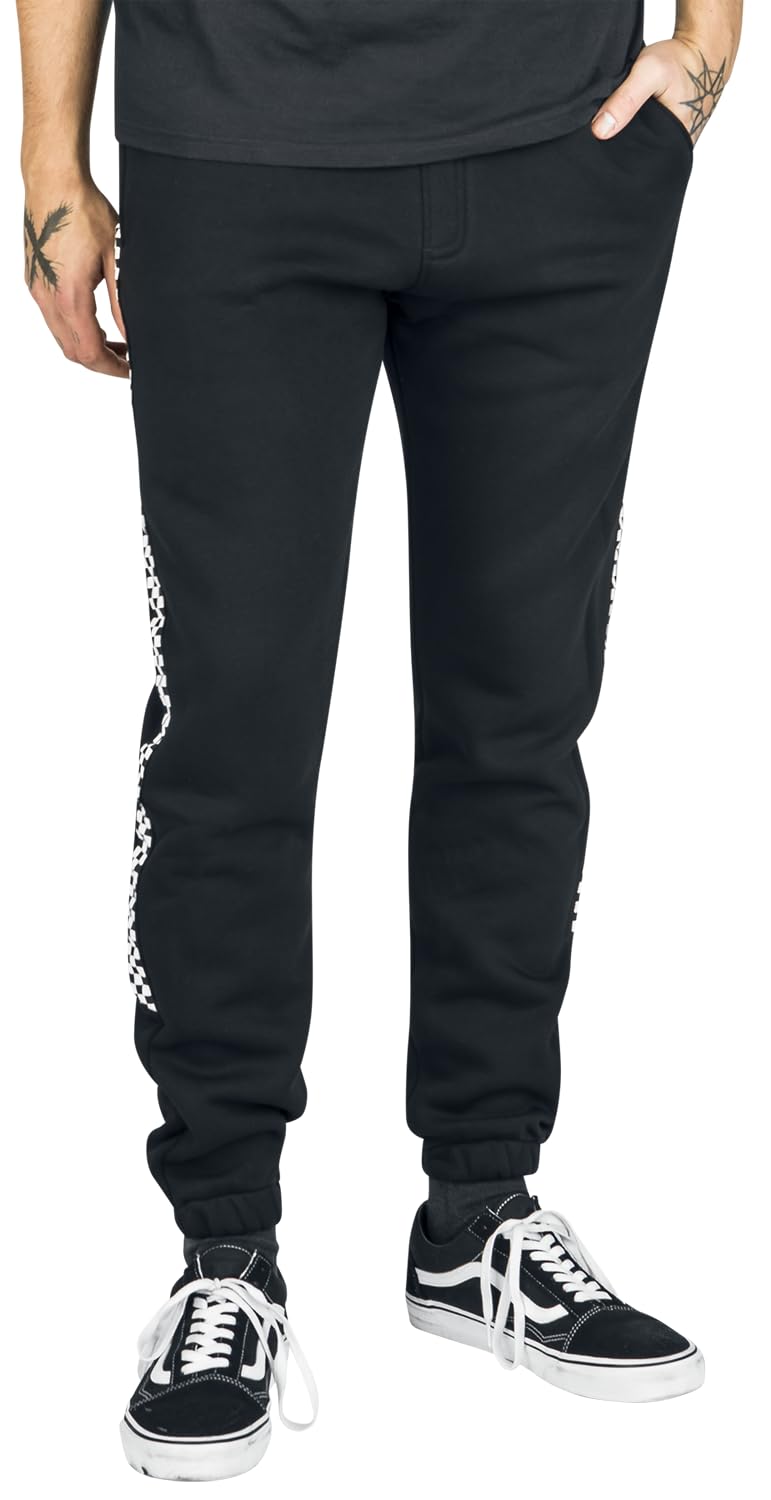 Chet Rock Tape Jogger Uomo Pantaloni tuta nero 65% cotone, 35% poliestere