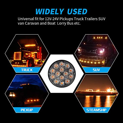2 Peças Luzes Traseiras De Aviso De Luz Luzes Traseiras De Aviso De Luzes Traseiras De 12V 24V Luzes