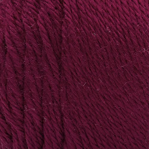 Caron Simply Soft Burgundy Yarn - 3 Pack Of 170G/6Oz - Acrylic - 4 Medium (Worsted) - 315 Yards - Knitting/Crochet #TOP2