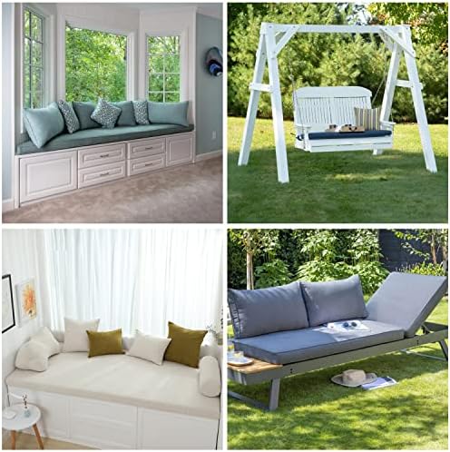 Kimgull Custom Size Bench Cushion/Bay Window Seat Pads, 3cm/5cm/8cm Thick Soft Garden Bench Cushion, Outdoor Washable Sofa Cushion, Non Slip Seat Mat for Patio Swing Tatami Bench (Thickness 3cm)