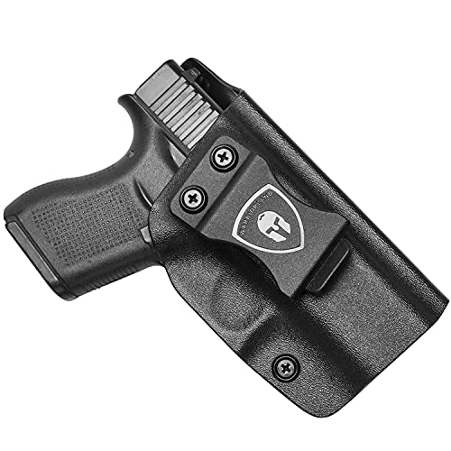 IWB KYDEX Holster Fit: Glock 43 / Glock 43X Pistols, Inside The Waistband Holster Concealed Carry for Men / Women, Glock 43X Holster, Adj. Cant & Retention, Right Hand