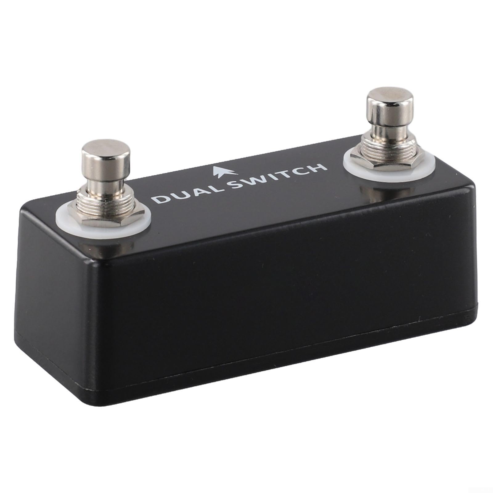 Dual Switch - Pedale per chitarra True Bypass, alloggiamento in metallo | Circuito True Bypass, doppio interruttore momentaneo, alloggiamento interamente in metallo, colore nero, design compatto