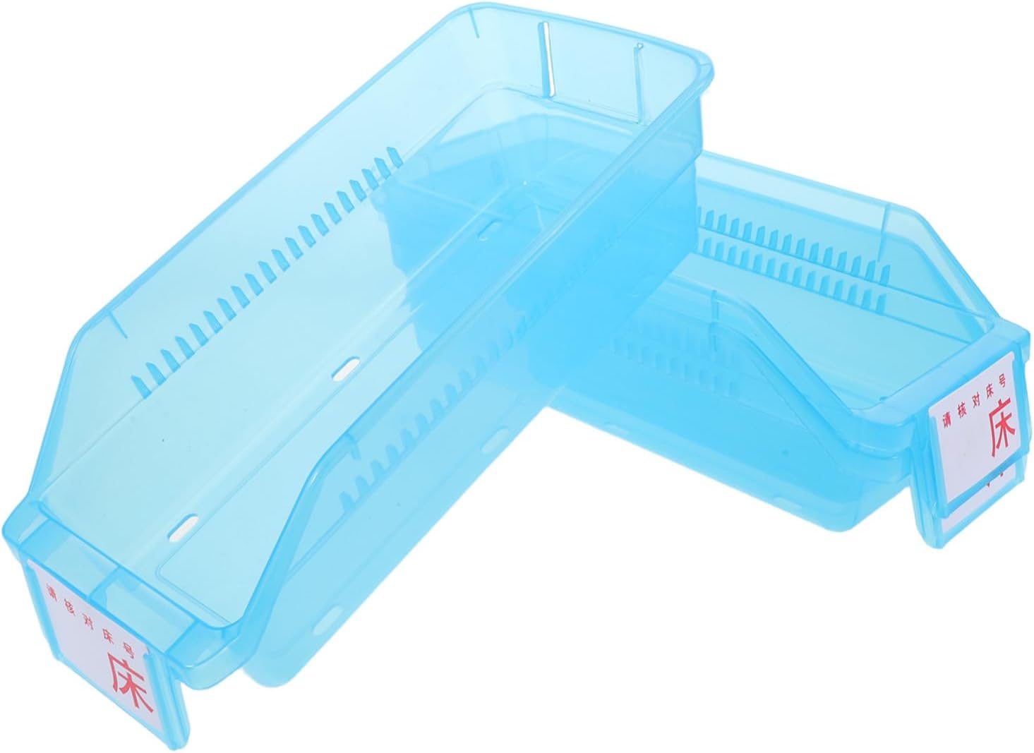3pcs Plastic Medication Storage Organizer Bins with Label Holder, Portable and Easy Cleaning Medicine Storage Containers for Household Environment and Care Facilities
