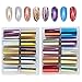20 Modèles Nail Transfert Foil Stickers, EBANKU Autocollant de Transfert d'Ongle Métallique Nail Feuilles Ongles Rouleaux d'Autocollants Holographique Foil Nail Art Décorations