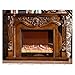 Kominek elektryczny Elektryczny kominek Włóż palnik ogniowy kominek Zestaw drewniany mantel ze sztuczną PROWADZONY Komin dekoracji płomienia optycznego Piec kominkowy (Color : Brown without heater)