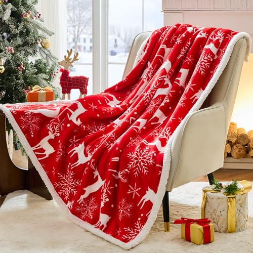 NORD ECO Christmas Throw Blanket, Winter Holiday Sherpa Fleece Blanket, ...