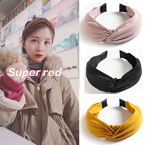 Mhdgg Headbands For Women Knotted Headbands For Women Turban Headbands For Women Wide Headbands For Women Yoga Hair Band Boho Headbands For Women,Khaki #TOP4