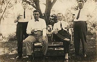 Men's Club Members at Old Fashionbed Chicken and Trout Dinner Original Real Photo Postcard (RPPC)