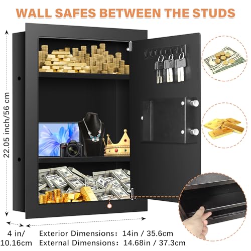 Image of 22.05 inch Tall Wall Safes Between the Studs 16 inch Centers