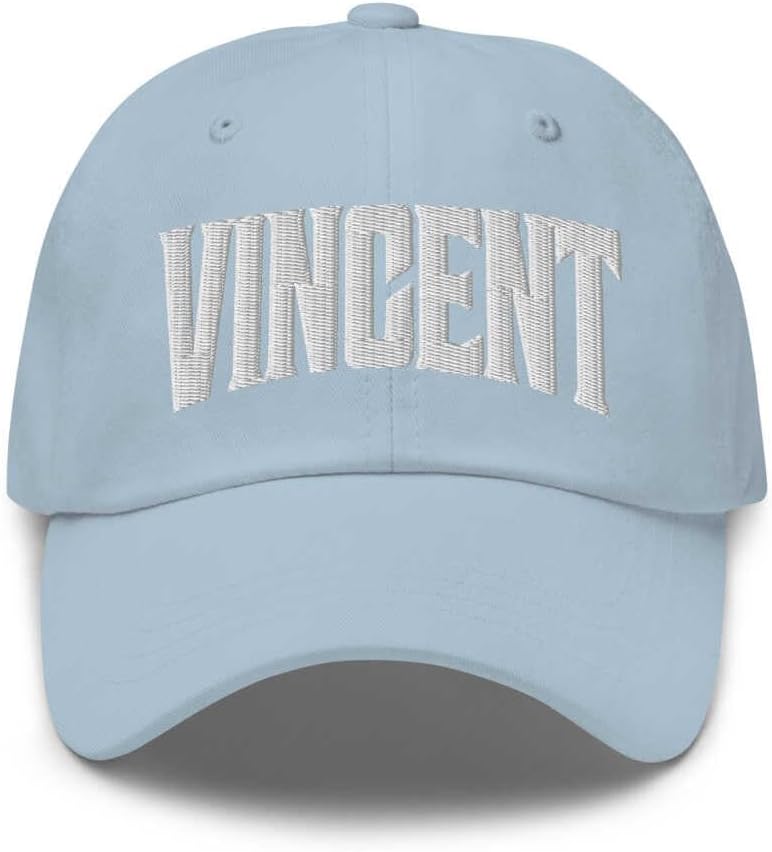 Vincent Baseball Cap Vincent Dad Hat California CA Hat Embroidered Souvenir