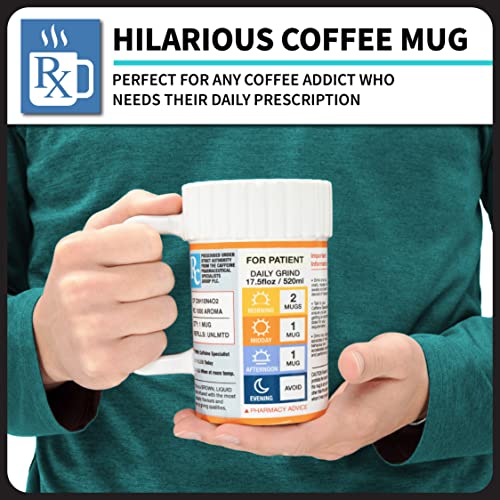 Paladone Xl Prescription Unique Coffee Mug 17.5Floz | Funny Coffee Mug Novelty Gag Gift For Coffee Lovers #TOP1