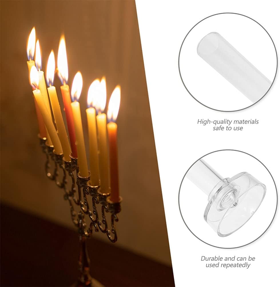EXCEART Taper Candle Mold 2-Pack 10.43X2.04X2.04In Transparent Plastic Candle Making Mold for DIY Tapered Rod Candles Home Crafting Event Decoration