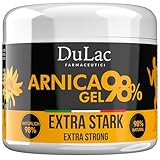 Dulac – Arnika Gel 98% Kühleffekt, 500 ml, Arnika Pferdegel Für Mensch Extra Stark, Lindert Müde Muskeln und Gelenke, Beruhigend und Entspannend, Mit Buriti-Öl, Thymian, Menthol, Made in Italy