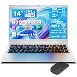 【2025最新ノートパソコン N5095より速い】VETESA Office 2024搭載 第10世代 6500Y 14インチ 16GB 512GB Nvme SSD Windows11Pro 1920×1080 IPS液晶 WEBカメラ 薄型ノートPC Wi-Fi5 BT5.0ラップトップ 日本語キーボード オンライン授業・在宅勤務・ビデオ鑑賞