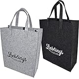 Dank des robusten Filzstoffs lässt sich die Tasche kinderleicht verstauen: zusammenfalten, im Schrank verschwinden lassen.