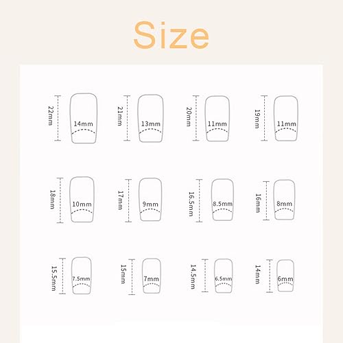 Miniatura 6 de Uñas postizas a presión de punta francesa de color rosa, uñas postizas cuadradas medianas con brillantina y rayas onduladas, uñas acrílicas