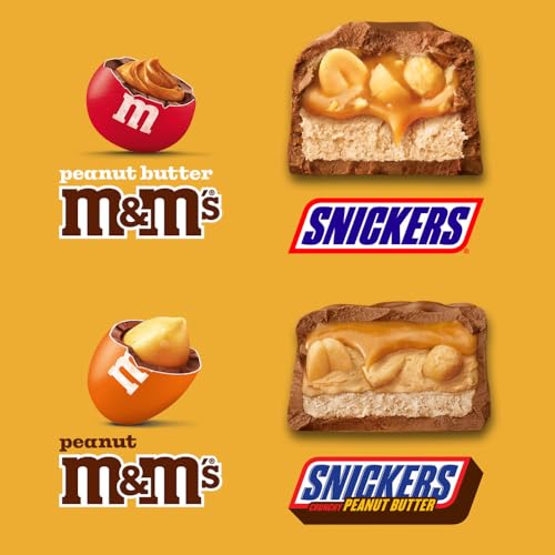 image for Mars M&M'S Chocolate Candy and SNICKERS Fun Size Peanut and Peanut But