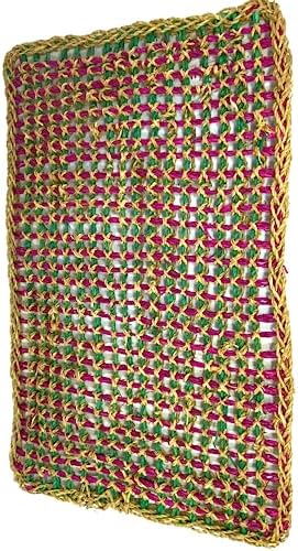 Bonka Bird Toys Seagrass Mats 14 X 24 Natural Colored Rug Part Bird Toy ZChew Forage Climb Amazon African Grey and Similar (2914 Colored)