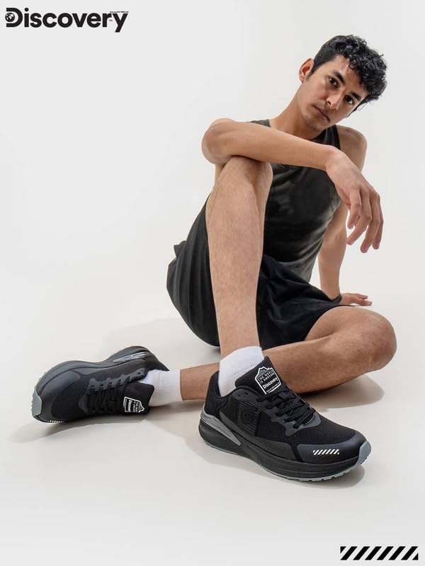 Image of Bacca Bucci Discovery Globe Sneakers for Men Lightweight Running Shoes with 95-Density Rebound Insock, Rubber Outsole & Stylish Design