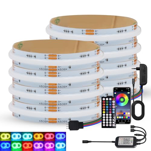 KISUFU 12V Tira LED COB RGB 840 LEDs m