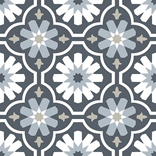 FloorPops FP2944 Sevilla Peel & Stick Floor Tiles, Multicolor by FloorPops - Used condition - US$15.77
