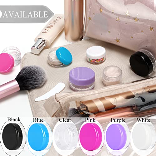 25Pcs 3 Gram Sample Containers, 3Ml Empty Jars With Lids, Small Cosmetic Containers, Mini Sample Jars With 2Pcs Mini Spatulas For Make Up, Oils, Lotion, Powder, Paint, Jewelry, Lip Balms(Blue Lid) #TOP5