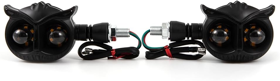 2PCS Motorcycle Bullet Front Turn Signal Light Blinker Indicator White Amber Light Compatible for Most Universal Motorcycle