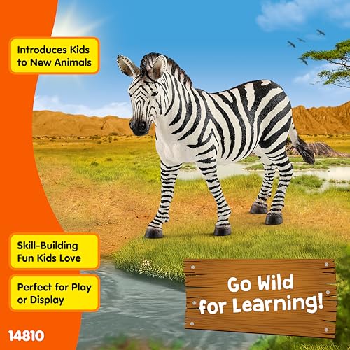 Schleich 14810 Zebra, Female,Black - 4