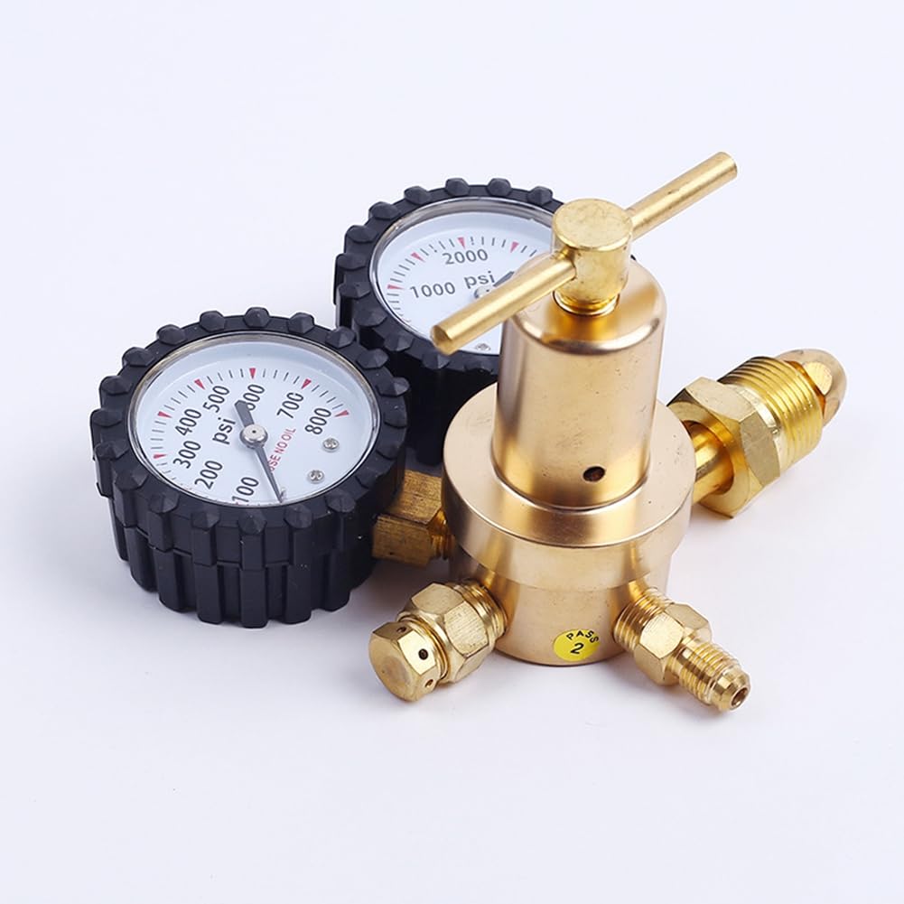 Osmond Regolatore di Azoto con Tubo da 60 Pollici per Spurgo HVAC, Connessione di Ingresso CGA580 e Connessione di Uscita Svasata da 1/4 Pollici