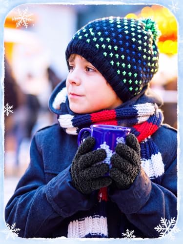 Image of EBOOT 3 Pairs Winter Kids Gloves Warm