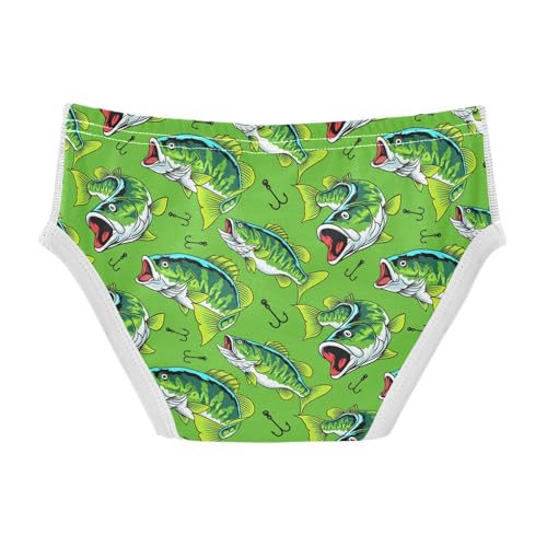 Boys' Underwear Cotton Little Boys Bass Fish Briefs Soft Toddler Underwear 2T-8Y2