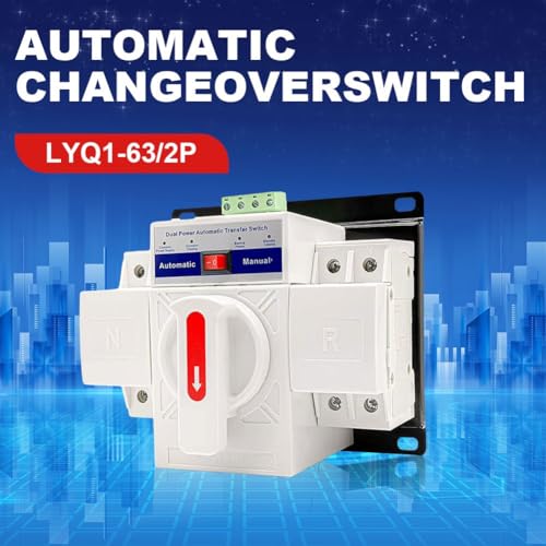 Double commutateur de transfert 2P 63A 230V type MCB pour tableau électrique