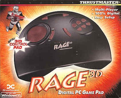 Genuine ThrustMaster Wired Series RAGE 3D Digital PC Game Control Pad - Compatible with Windows 95