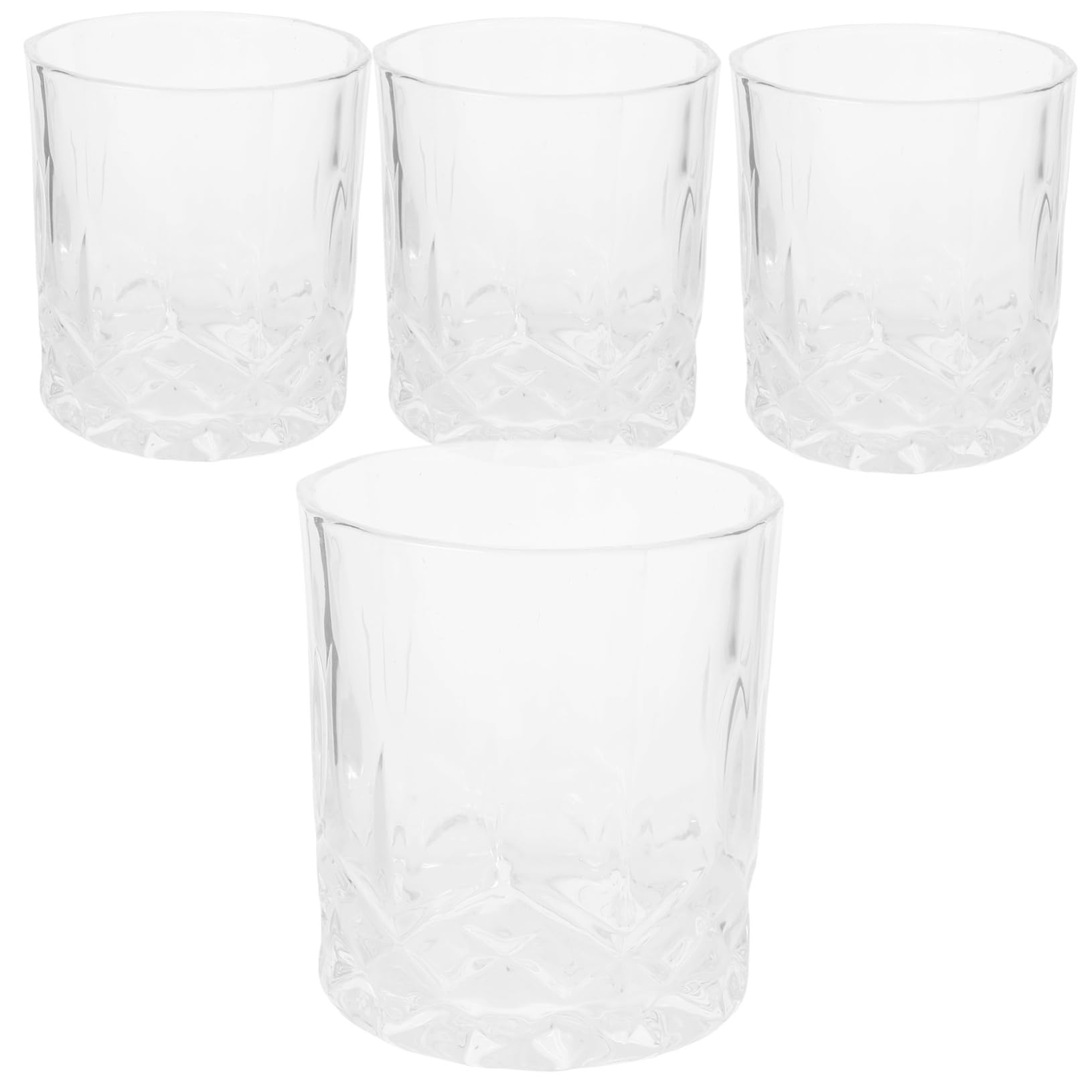 Bicchieri da Whisky 200ml in Vetro Decorati 4 Pezzi per Bar e Aperitivo