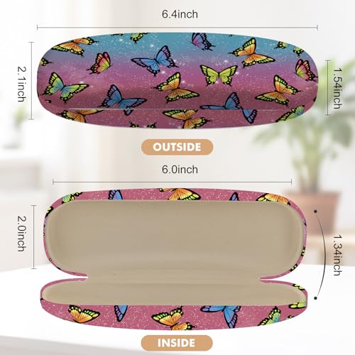 Image of Glasses Case Hard Shell,Portable Protective Eyeglasses Case, Eyeglass Holder Box with Cleaning Cloth,for Women Men
