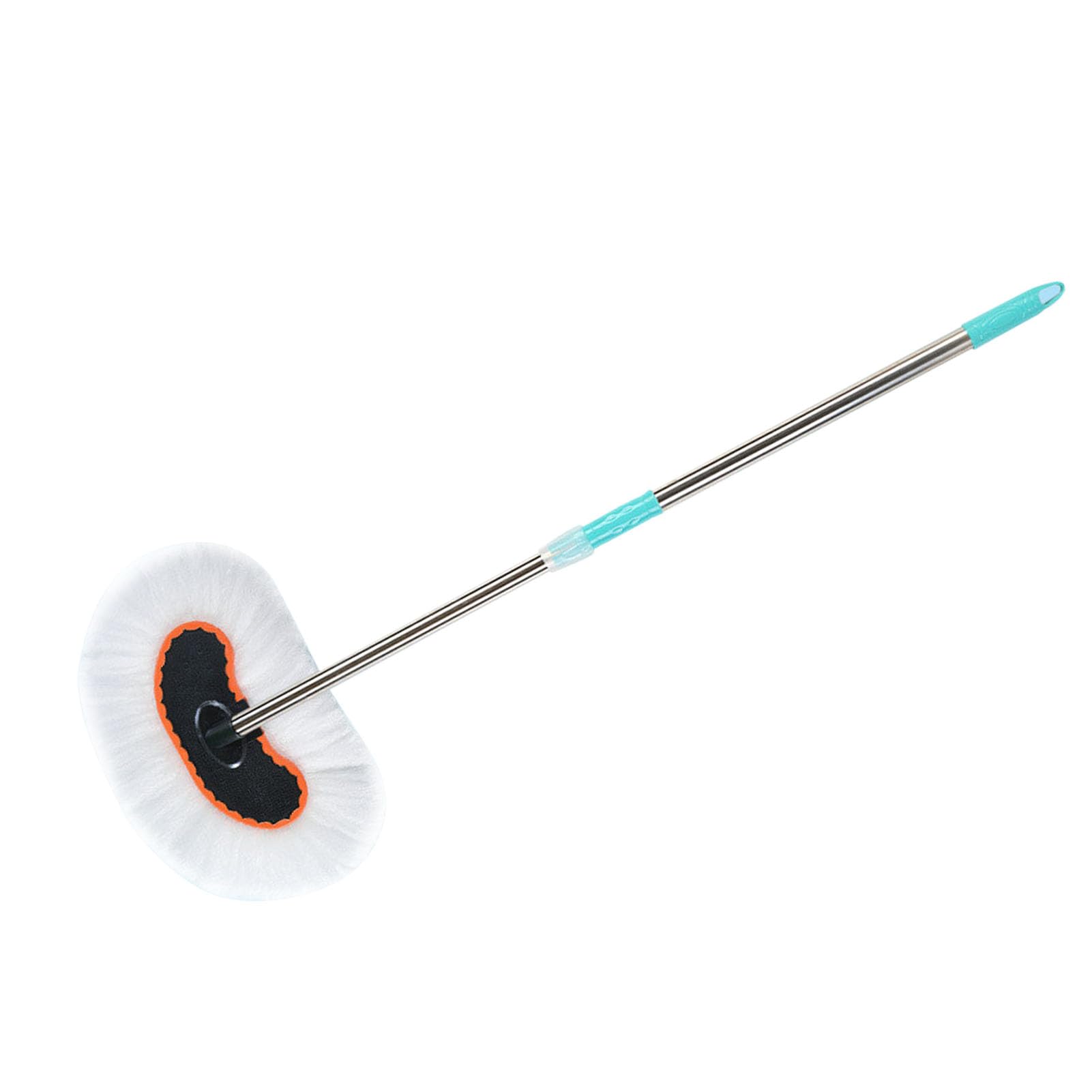 Cepillo de lavado de coche con cerdas suaves y mango telescópico para facilitar la limpieza y el mantenimiento del coche, fregona ligera de acero inoxidable, 1 unidad