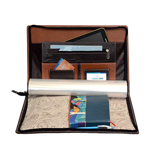 Image of ZesTale Faux Leathere Professional Files and Folders | Conference Folder | Certificate Holder | Documents Folder | File Folders for Documents (20 Leafs, Colour- Brown) (FS)