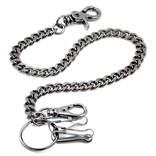 Double K Basic Strong Leash Biker Trucker Key Jean Wallet Chain (21") BLACK CS146202
