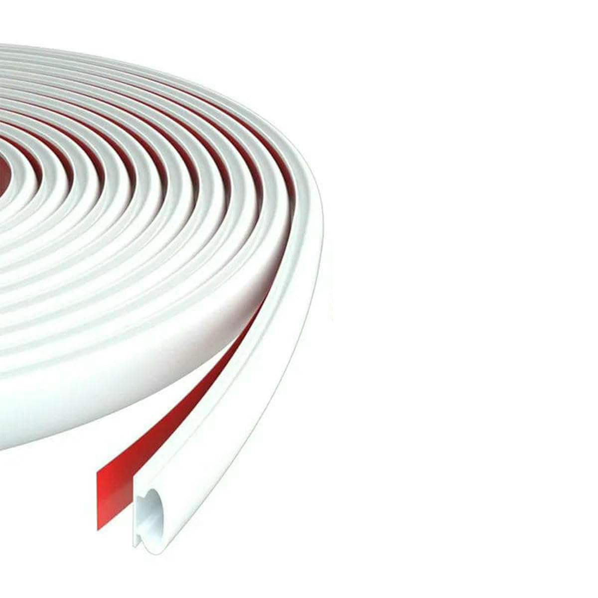 Yfshc White 10X6mm 6M 1Roll 6M/1Roll Window Dustproof Soundproof Bedroom Door Weather Sealing Strip 10 * 6Mm Self Adhesive Anti-Collision Sound Insulation-White-10X6mm-6M 1Roll