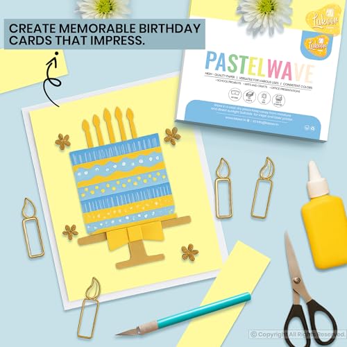 Image of Lakeer A4 Pastel Color Paper- Pastel Yellow Colour, Pack of 50 Sheets | 150 GSM Thick for Arts and Crafts, Printing, DIY Projects, Etc