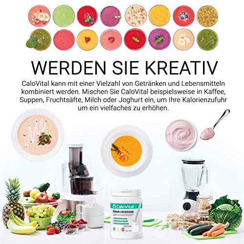 CaloVital Probierpaket Trinknahrung hochkalorisch für schnelle Gewichtszunahme als Astronautennahrung bei Untergewicht | Trinkmahlzeit zum Zunehmen | Zunehmen Shake 50g Pulver (5er Pack Dessert)
