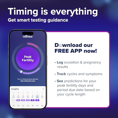 Clearblue Digital Ovulation and Pregnancy Test – Find Your 2 Peak Days, 10 Digital Ovulation Tests and 1 Rapid Detection Pregnancy Test, Try The Free Clearblue Period & Cycle Tracker App - Image 6