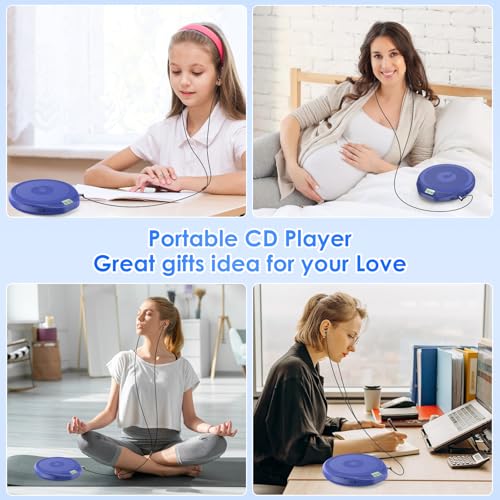 Image of Gueray Portable CD Player with Earphones CD Player for Ca